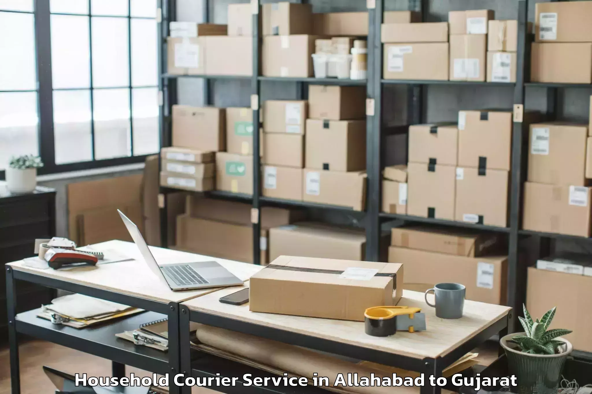 Hassle-Free Allahabad to Jodiya Bandar Household Courier